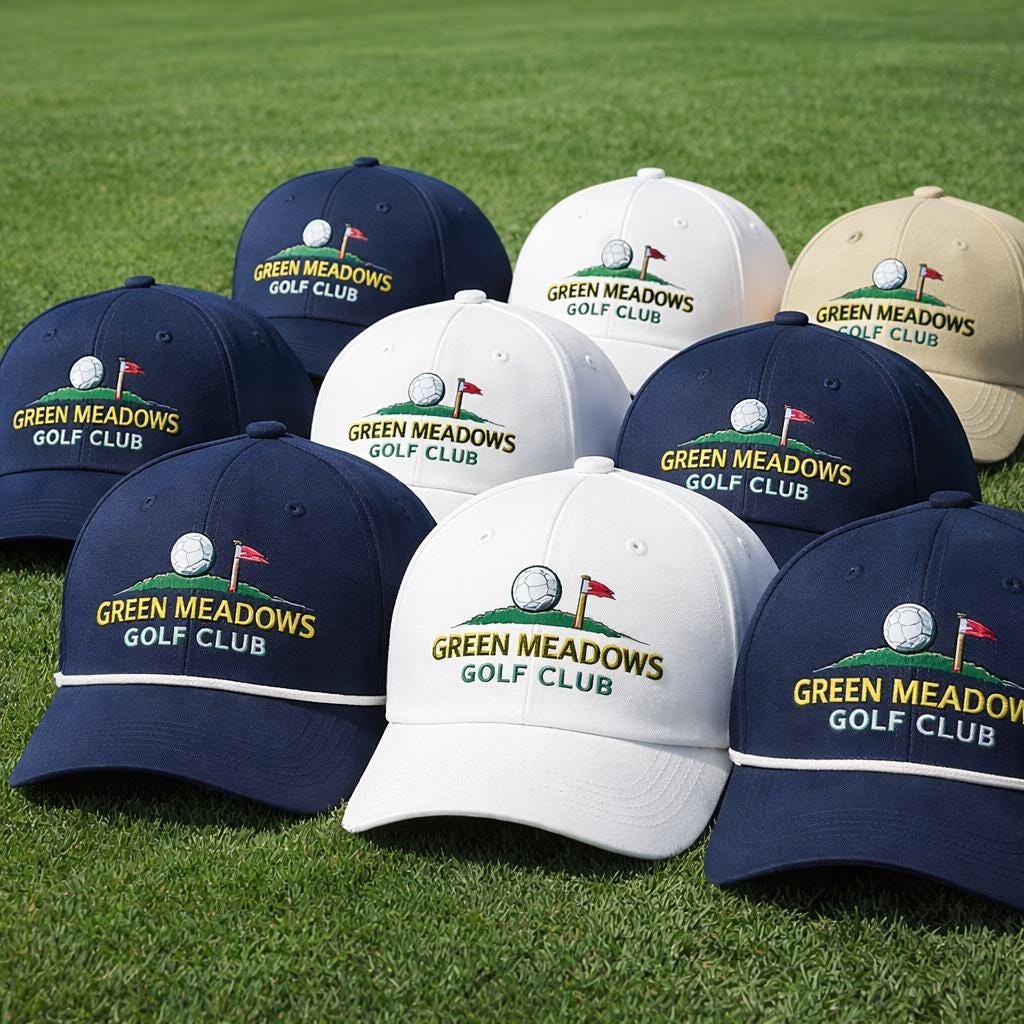 Custom Logo Embroidered Hats, Bulk Custom Company Hats, Corporate Logo Cap, Business Event Hats, Team Merchandise, Golf Club Hats